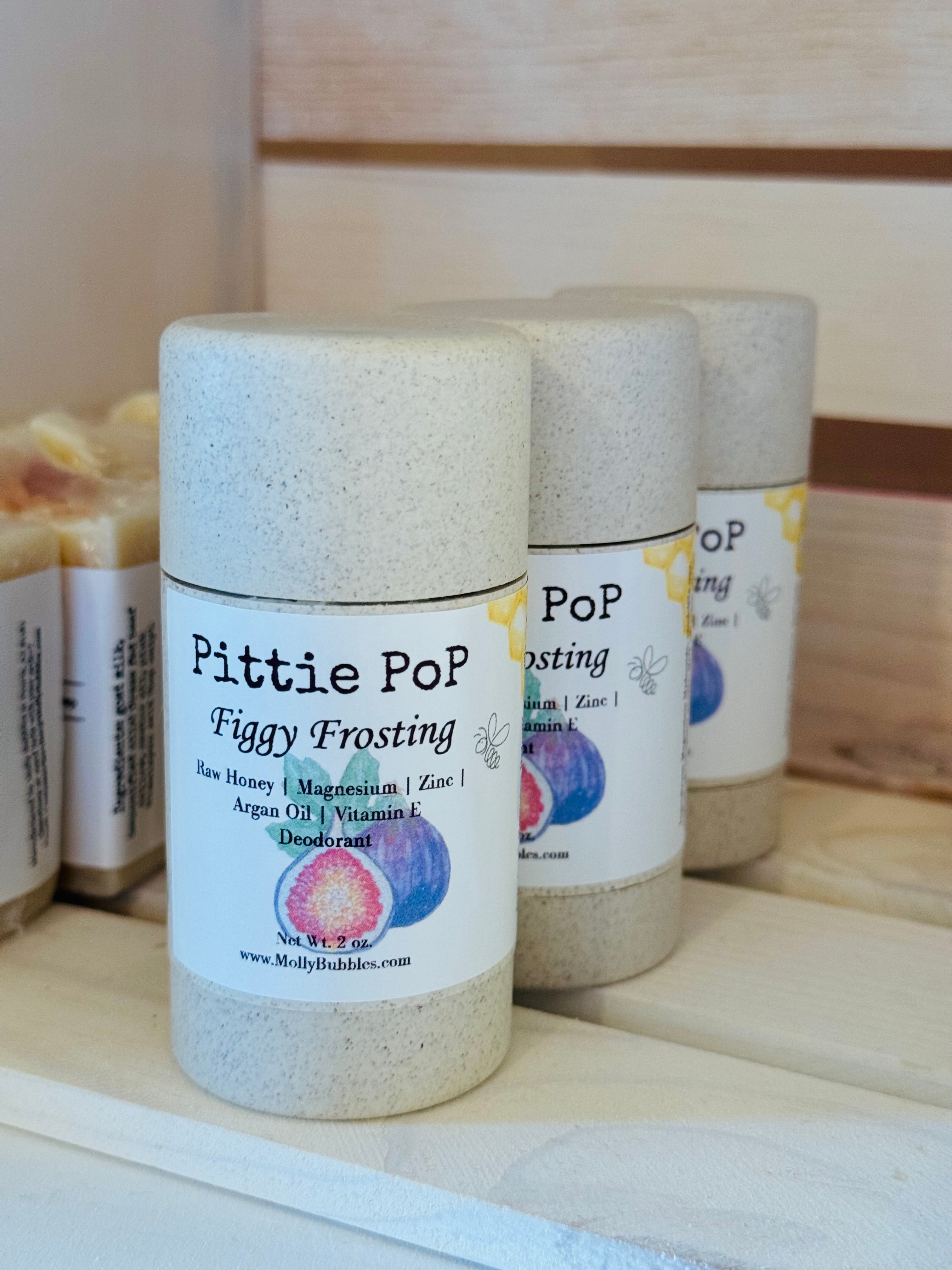 Pittie PoP "Figgy Frosting" (Natural Honey & Magnesium Deo made with Zinc, Argan Oil & Vitamin E)