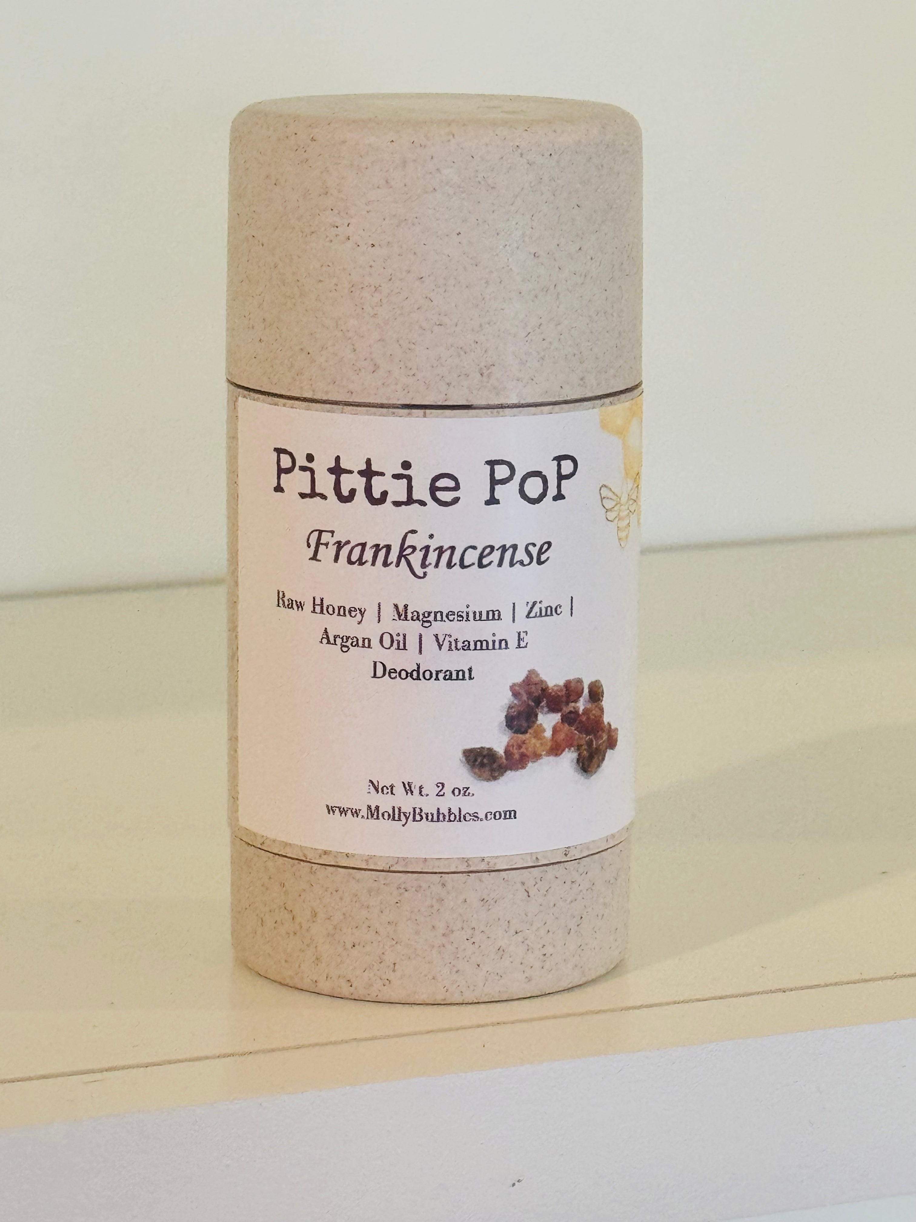 Pittie PoP "Frankincense" (Natural Honey & Magnesium Deo made with Zinc, Argan Oil & Vitamin E)