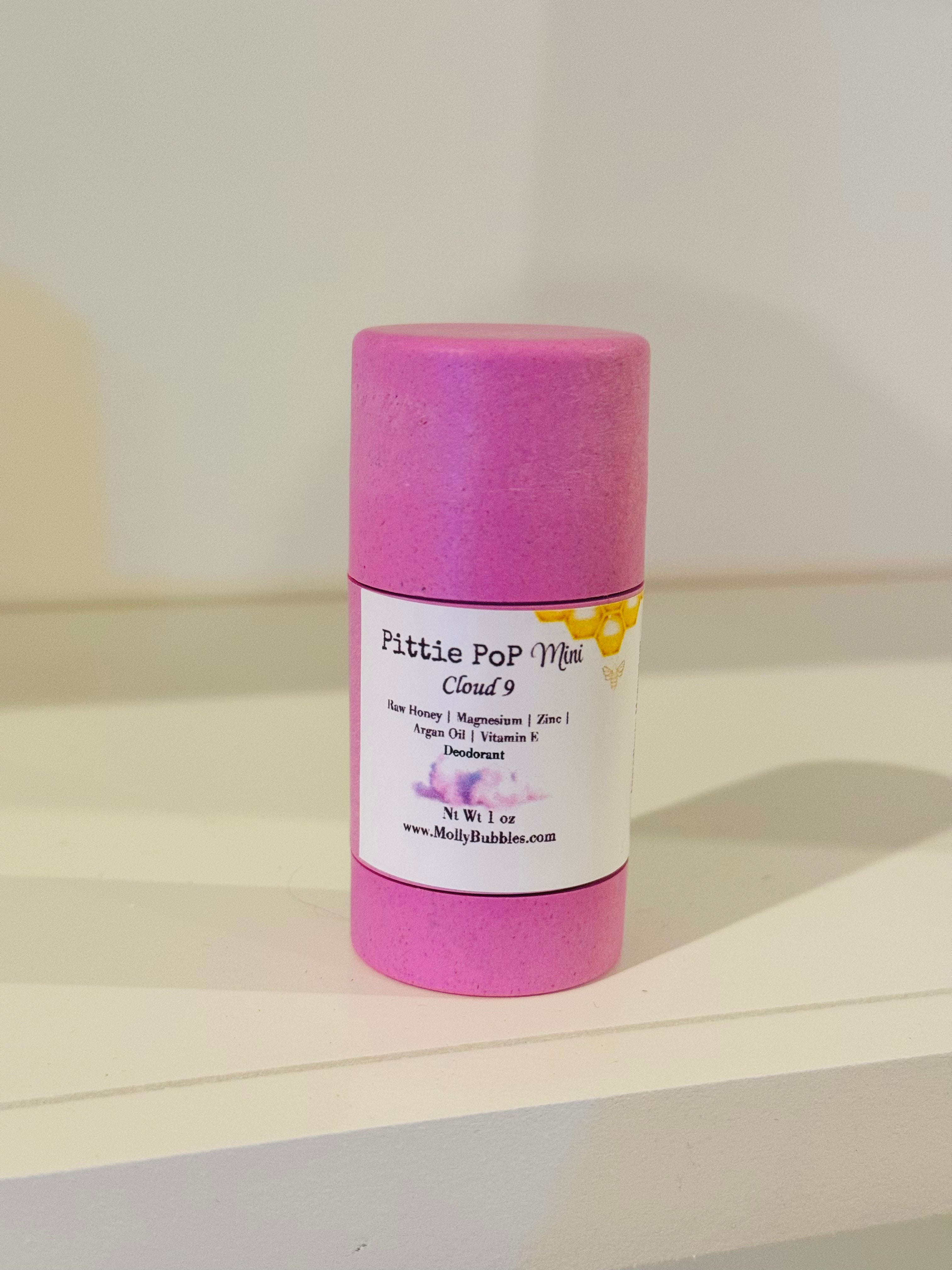 Pittie PoP "Cloud 9" (Natural Honey & Magnesium Deo made with Zinc, Argan Oil & Vitamin E)