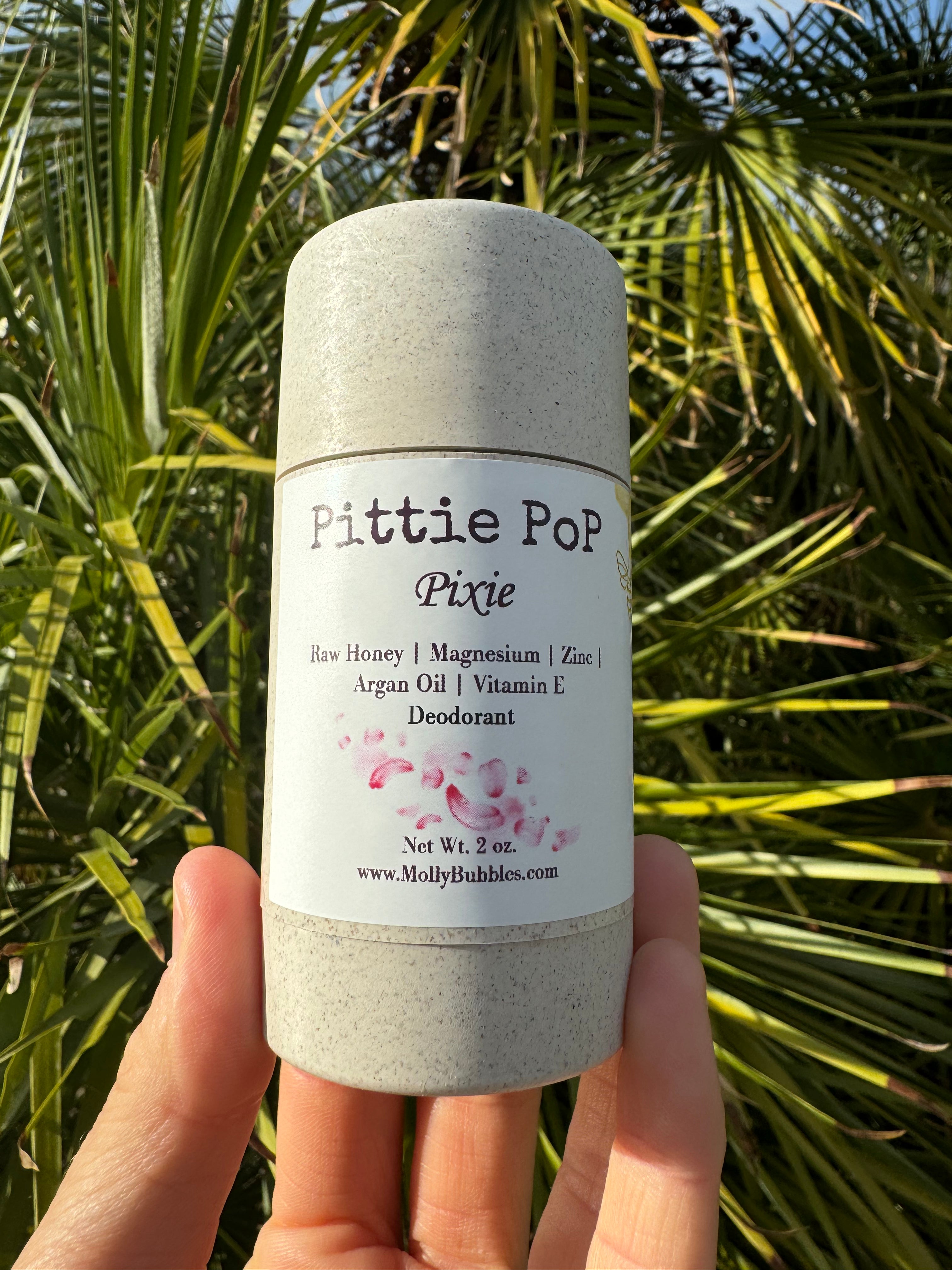 Pittie PoP “Pixie" (Natural Honey & Magnesium Deo made with Zinc, Argan Oil & Vitamin E)